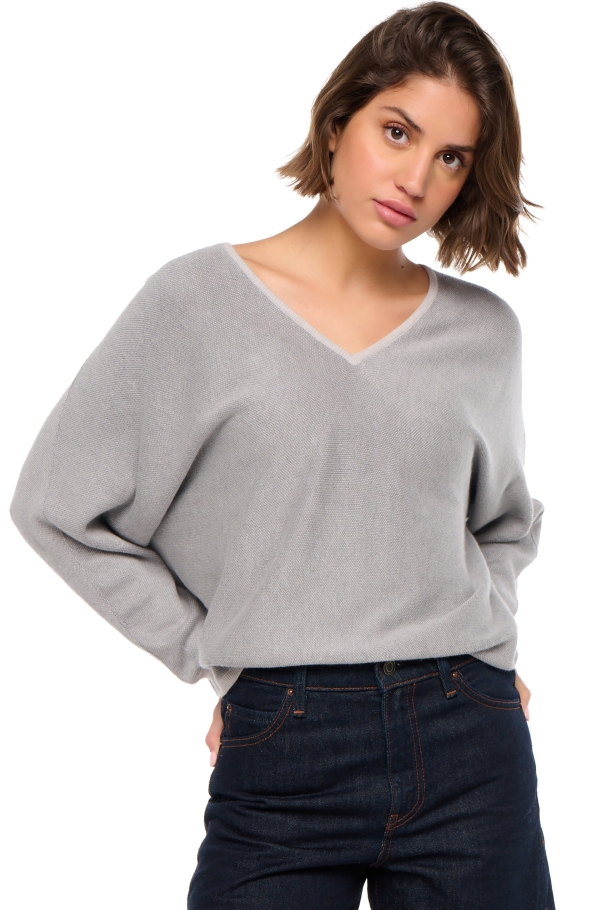 Cachemire et Coton pull femme sloane foggy s